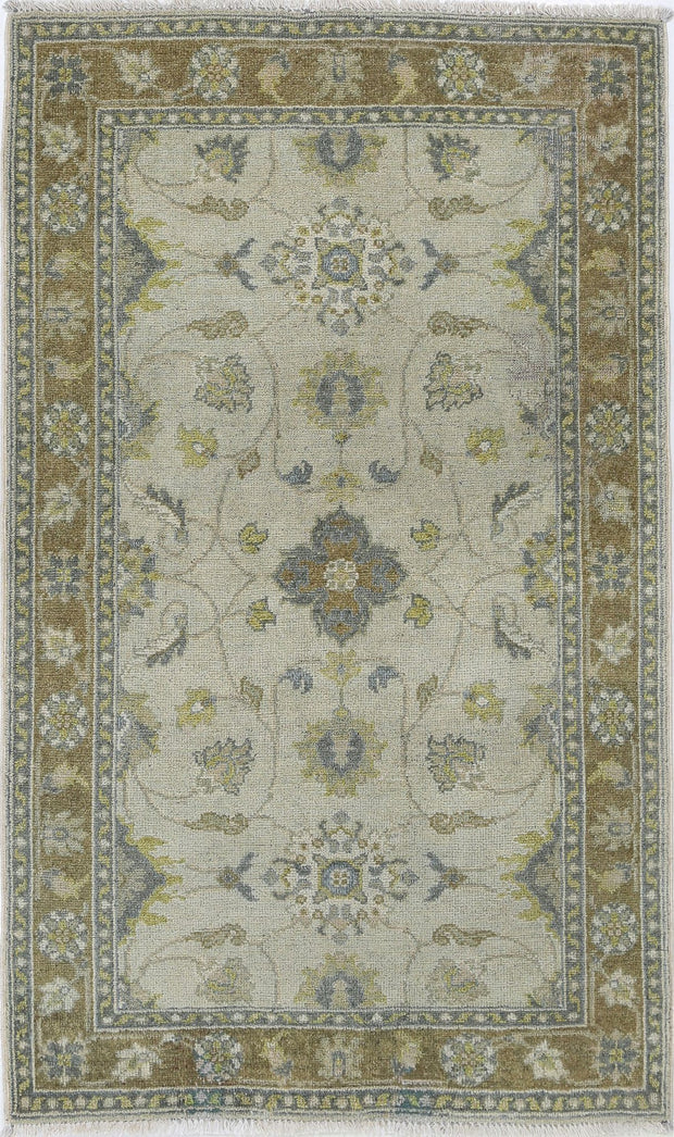 Hand Knotted Ziegler Wool Rug 2' 10" x 4' 9" - No. AT99008