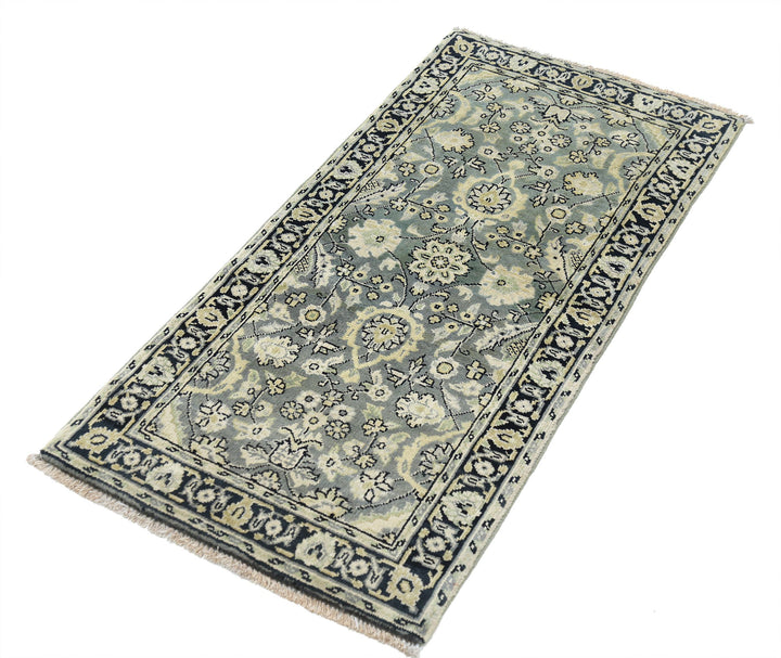 Hand Knotted Ziegler Wool Rug 1' 11" x 3' 11" - No. AT62726