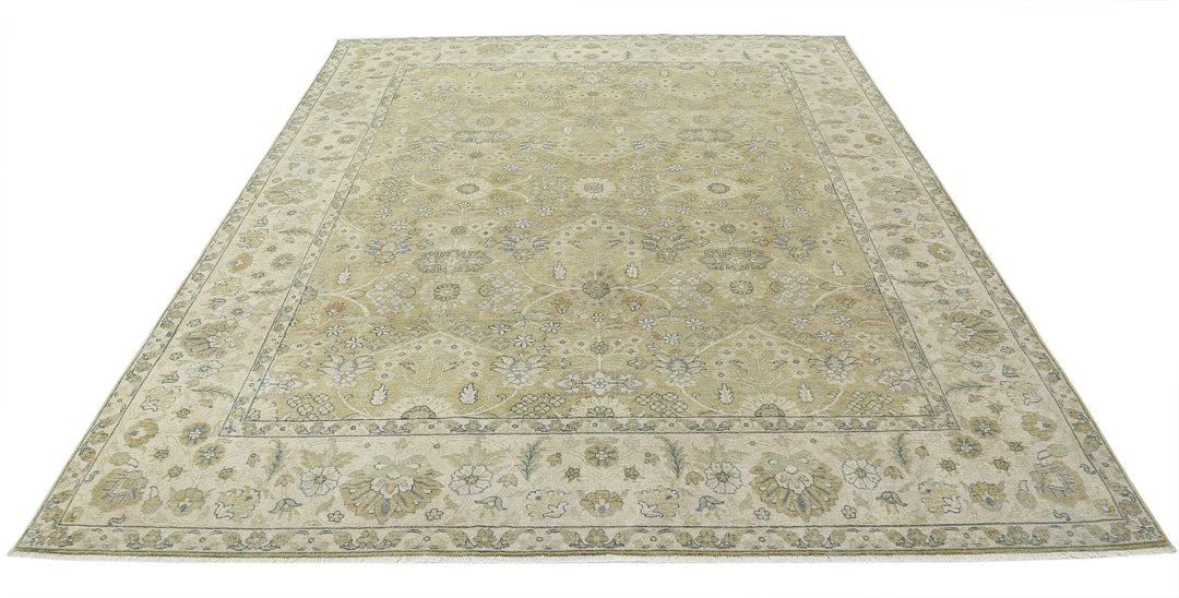 Afghan Ziegler Rug 7' 9" x 9' 9" Hand-Knotted | No. AT16714