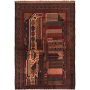 Handmade Picture Area Rug 3' 1" x 4' 4" - No. AL74762