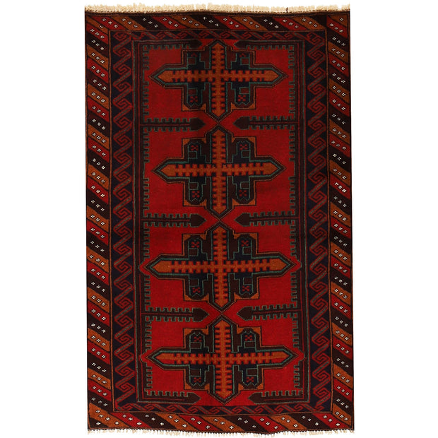 Hand Knotted Baluchi Rug 3' 0" x 4' 7" - No. AL58299