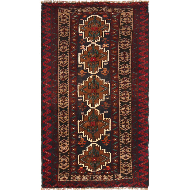Baluch Small Size Rug 2' 9" x 4' 10" - No. AL13060