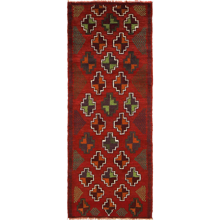 Red Afghan Baluchi Runner 2' 3" x 6' 0" Hand-Knotted