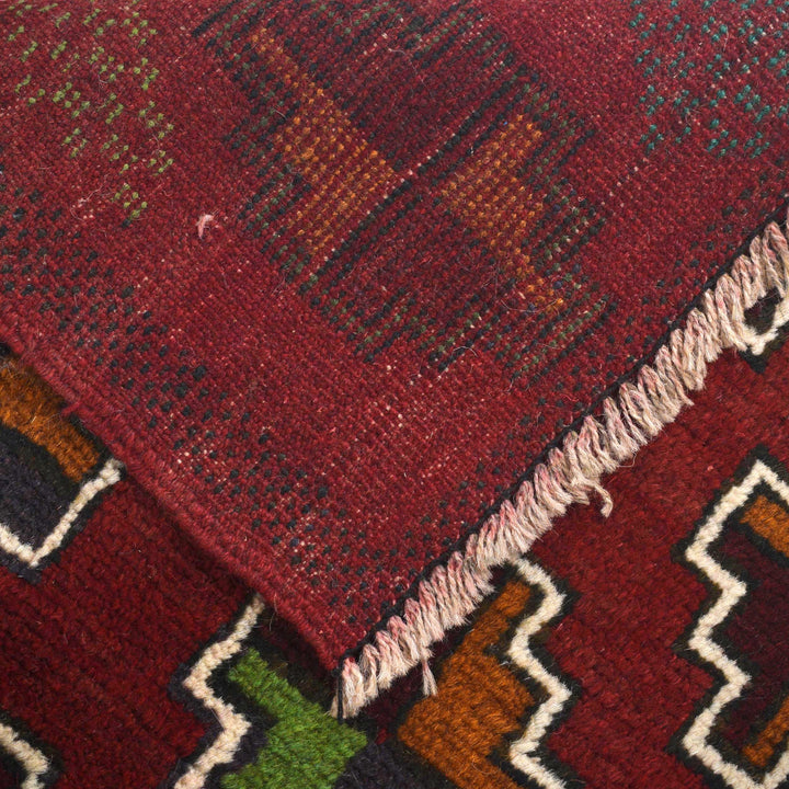 Red Afghan Baluchi Runner 2' 3" x 6' 0" Hand-Knotted pattern