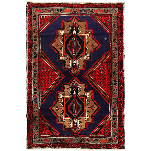 Blue Color Baluchi Rug 4' 4" x 6' 6" - No. AL49874
