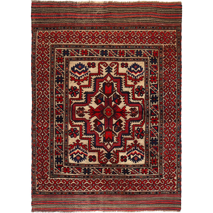 Handmade Barjista Kilim Rug 4' 3" x 6' 1" - No. AL69732
