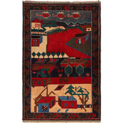 Handmade Pictorial Carpet 3' 0" x 4' 8" - No. AL81926