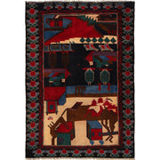 Handmade Picture Area Rug 3' 2" x 4' 9" - No. AL37720