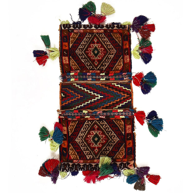 Afghan Baluch Saddle Bag Rug 1' 3" x 2' 4" - No. AL67810