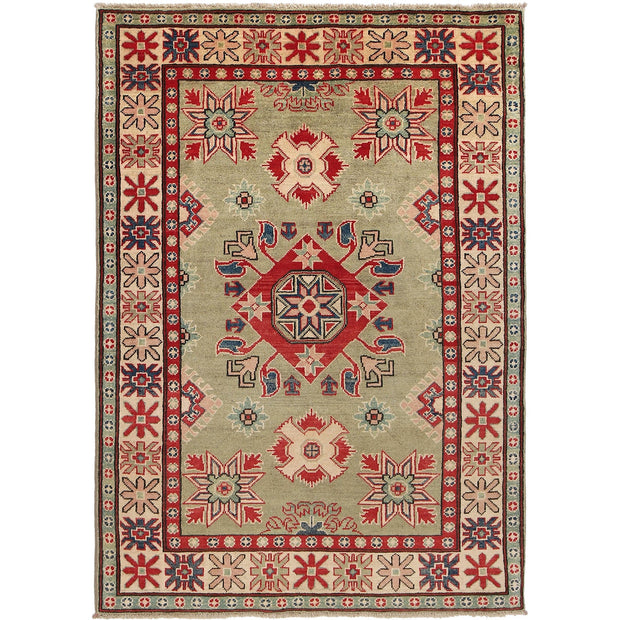 Green Color Kazak Rug 4' 0" x 6' 2" - No. AL74437