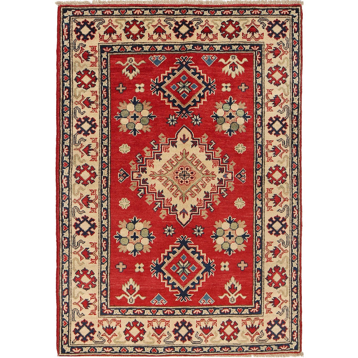 Hand Knotted Kazak Oriental Rug 3' 3" x 5' 0" - No. AL86018