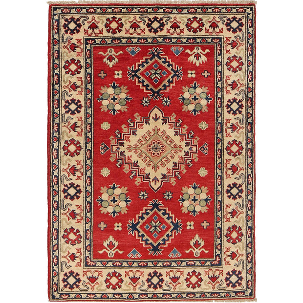 Hand Knotted Kazak Oriental Rug 3' 3" x 5' 0" - No. AL86018