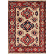 Handmade Kazak Area Rug 3' 5" x 4' 10" - No. AL47207