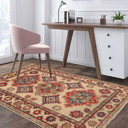 Ivory Color Kazak Rug 3' 7" x 4' 10" - No. AL92003