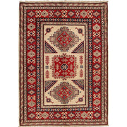 Hand Knotted Kazak Oriental Rug 3' 4" x 4' 8" - No. AL48827