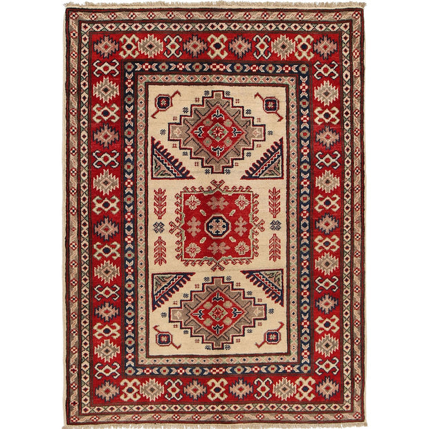 Hand Knotted Kazak Oriental Rug 3' 4" x 4' 8" - No. AL48827