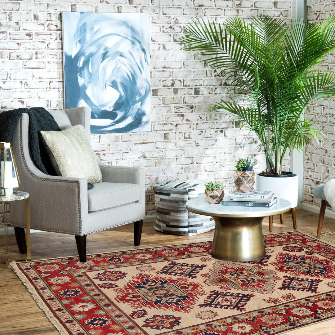 Hand knotted Kazak Rugs 3' 5" x 4' 11" - No. AL10278