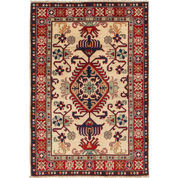 Hand knotted Kazak Carpet 3' 6" x 5' 1" - No. AL88078