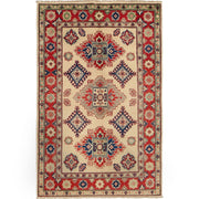Hand Knotted Kazak Oriental Rug 3' 5" x 5' 4" - No. AL99989