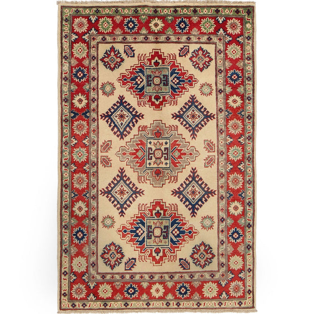 Hand Knotted Kazak Oriental Rug 3' 5" x 5' 4" - No. AL99989