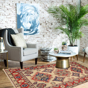 Hand Knotted Kazak Oriental Rug 3' 5" x 5' 4" - No. AL99989