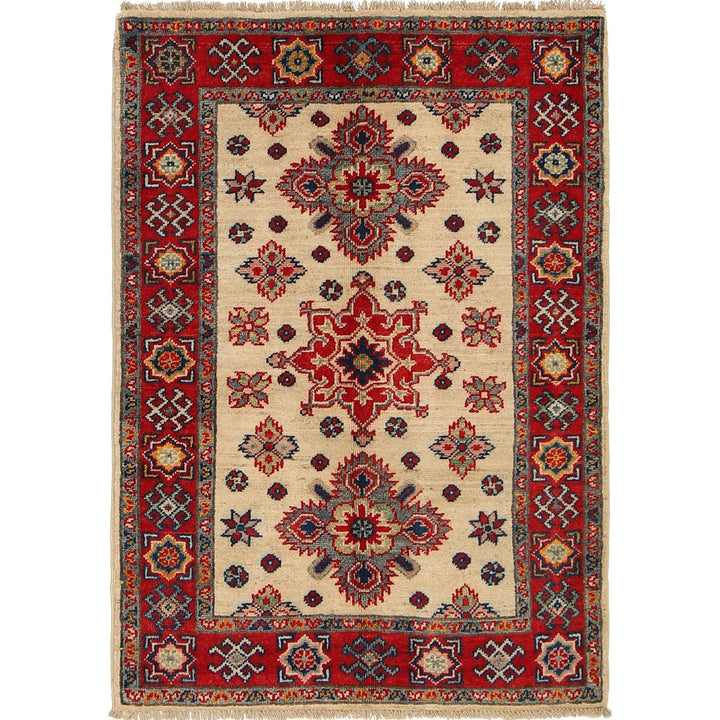 Hand Knotted Kazak Oriental Rug 2' 9" x 3' 11" - No. AL27527