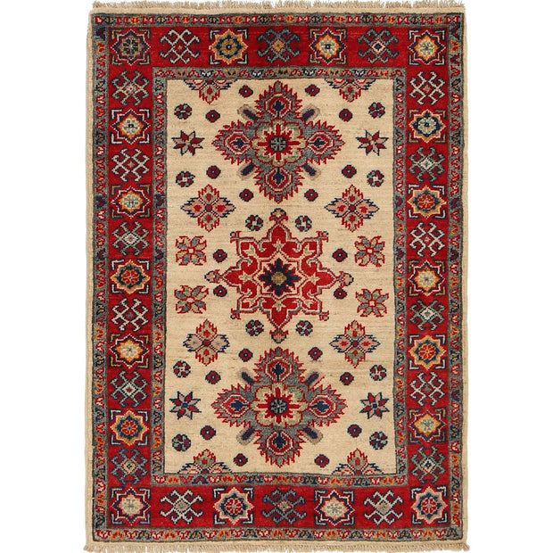 Hand Knotted Kazak Oriental Rug 2' 9" x 3' 11" - No. AL27527
