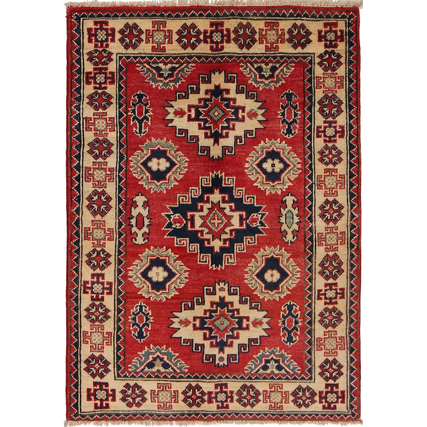 Handmade Kazak Area Rug 2' 9" x 3' 9" - No. AL57811