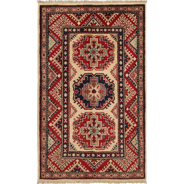 Handmade Kazak Area Rug 2' 7" x 4' 2" - No. AL76587