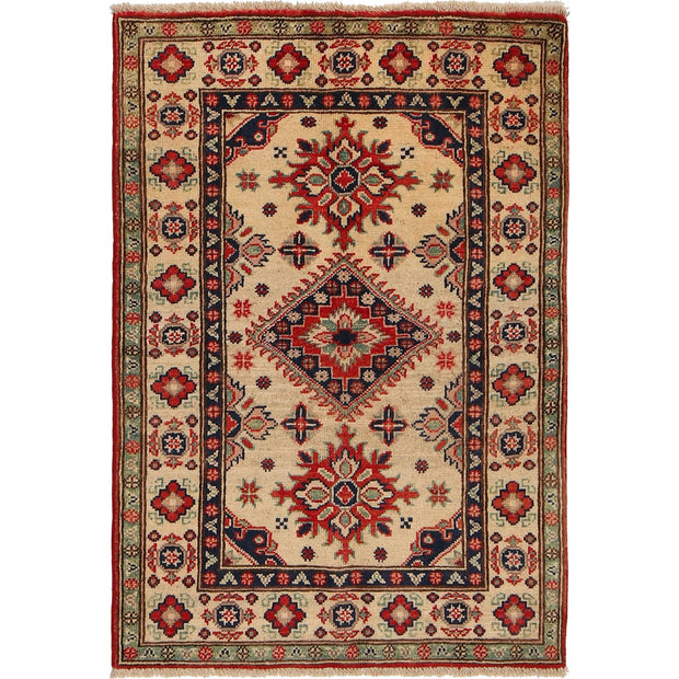 Hand knotted Kazak Carpet 2' 9" x 3' 11" - No. AL89507