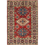 Handmade Kazak Area Rug 2' 9" x 3' 11" - No. AL16527