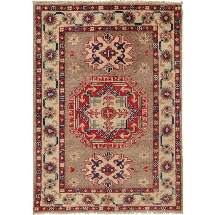 Gray Color Kazak Rug 2' 8" x 3' 9" - No. AL87310