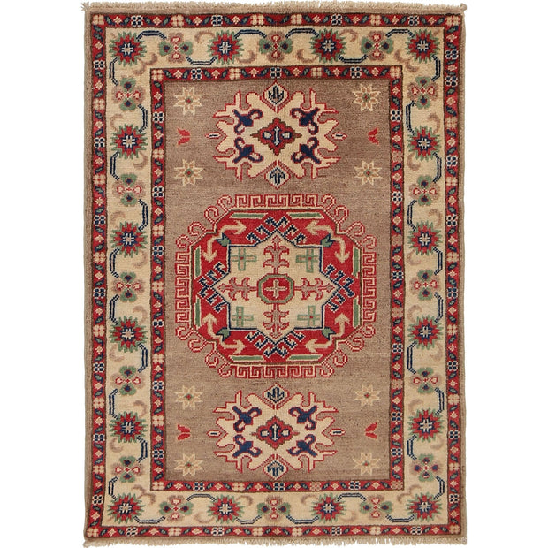 Gray Color Kazak Rug 2' 8" x 3' 9" - No. AL87310