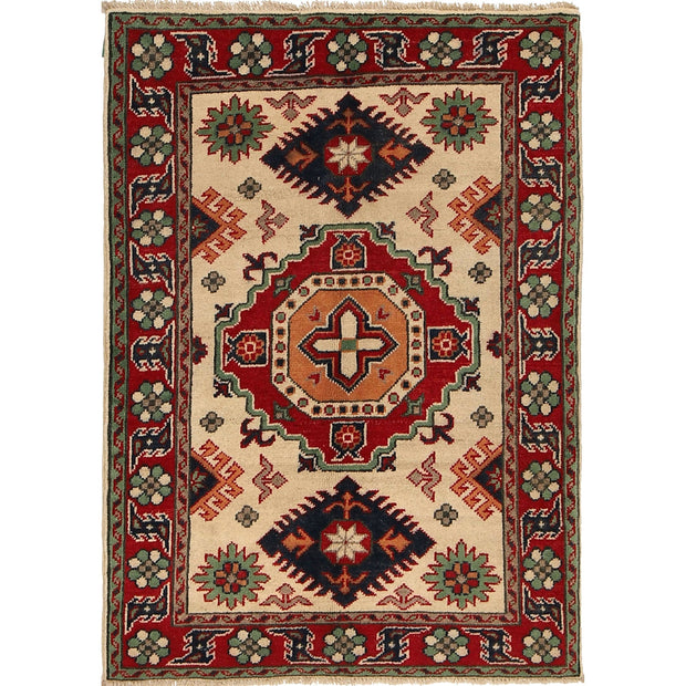 Hand Knotted Kazak Oriental Rug 2' 8" x 3' 10" - No. AL68046