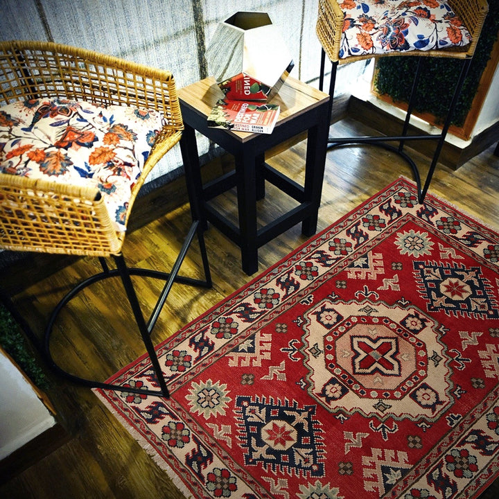 Hand Knotted Kazak Oriental Rug 2' 9" x 3' 10" - No. AL67493