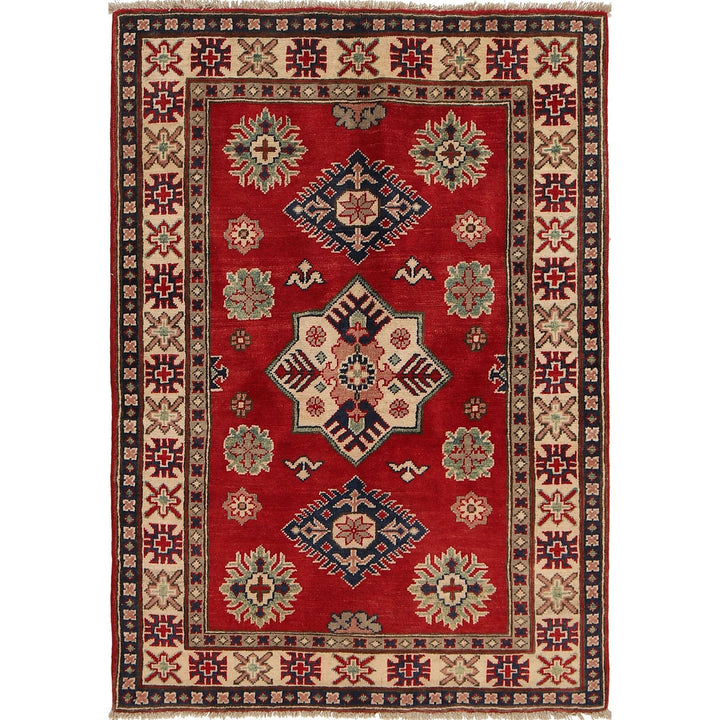 Hand Knotted Kazak Oriental Rug 3' 3" x 4' 7" - No. AL44282