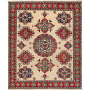 Hand Knotted Kazak Oriental Rug 8' 1" x 9' 8" - No. AL24012