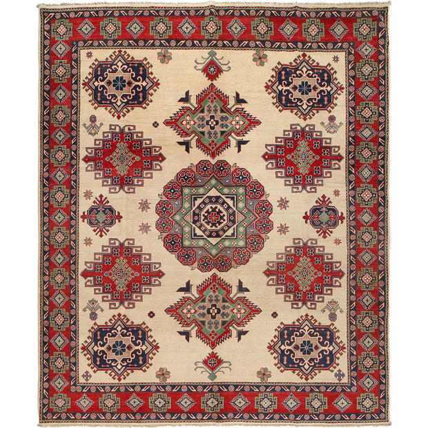 Hand Knotted Kazak Oriental Rug 8' 1" x 9' 8" - No. AL24012