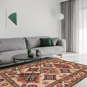 Ivory Color Kazak Rug 3' 5" x 4' 10" - No. AL86135