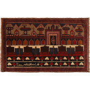 Handmade Picture Area Rug 2' 9" x 4' 6" - No. AL56152