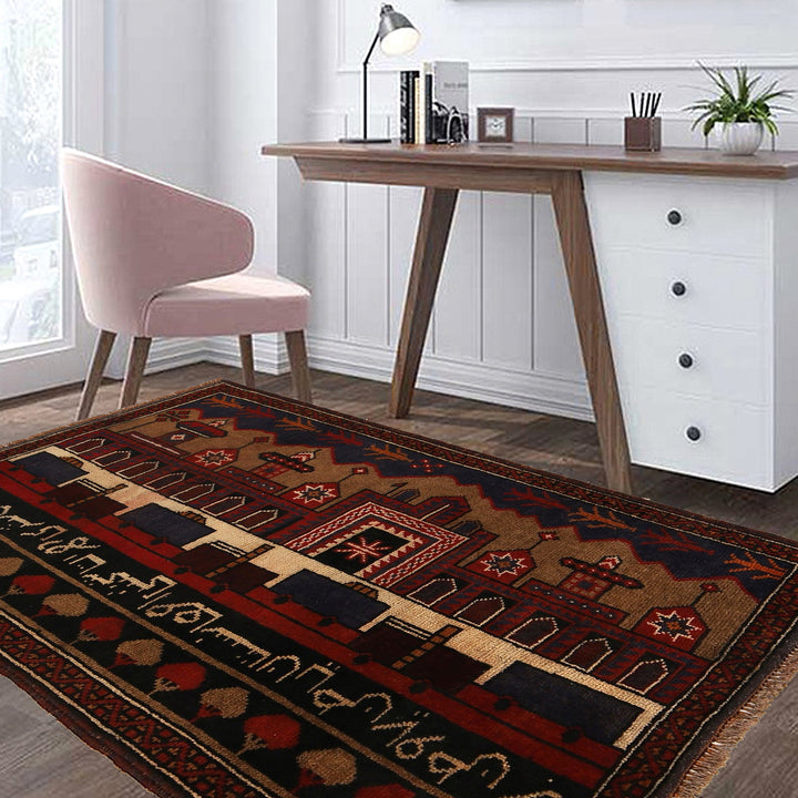 Handmade Picture Area Rug 2' 11" x 4' 6" - No. AL33932