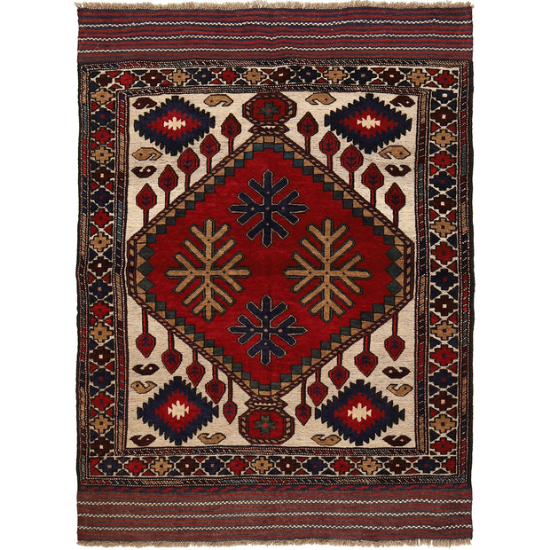 Handmade Barjista Kilim Rug 3' 9" x 5' 8" - No. AL88698