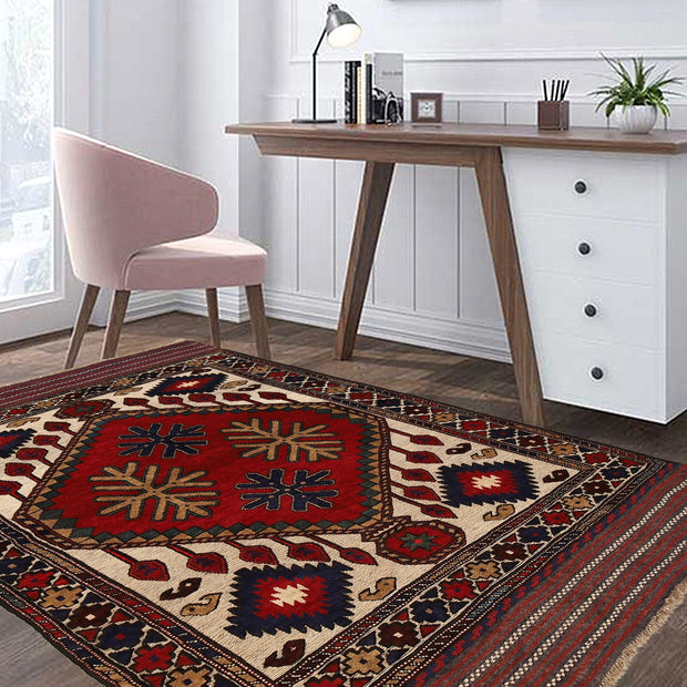 Handmade Barjista Kilim Rug 3' 9" x 5' 8" - No. AL88698