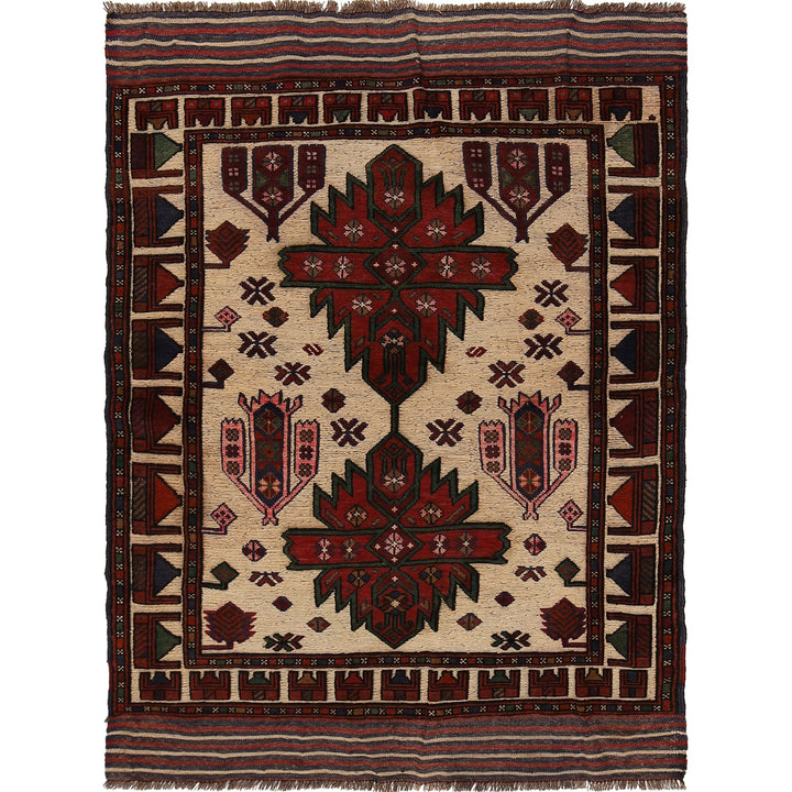 Handmade Barjista Kilim Rug 4' 1" x 5' 9" - No. AL33215