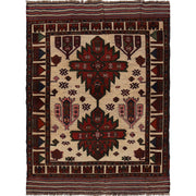 Handmade Barjista Kilim Rug 4' 1" x 5' 9" - No. AL33215
