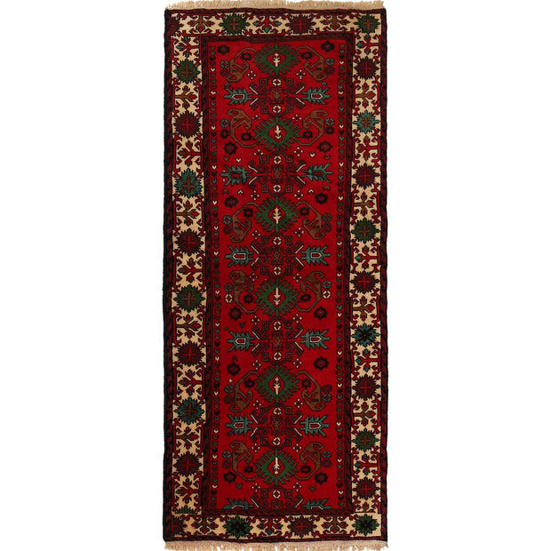 Red Bokhara Runner Rug 2' 4" x 5' 9" - No. AL28514