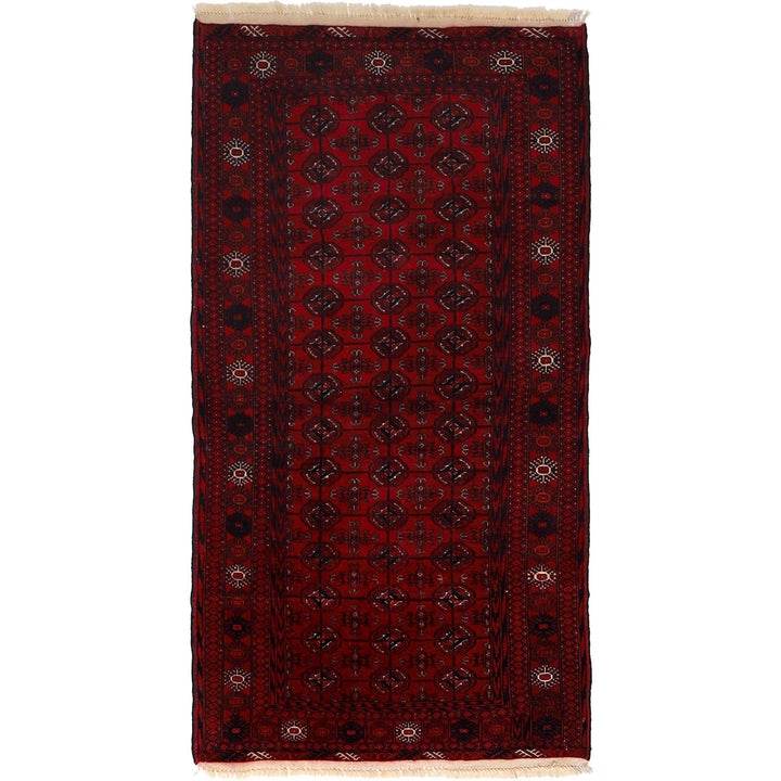 Maroon Bokhara Runner Rug 2' 11" x 5' 5" - No. AL47302