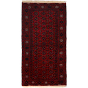 Maroon Bokhara Runner Rug 2' 11" x 5' 5" - No. AL47302