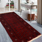 Maroon Bokhara Runner Rug 2' 11" x 5' 5" - No. AL47302