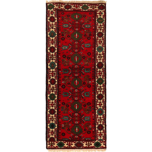 Firebrick Bokhara Runner Rug 2' 4" x 5' 8" - No. AL37629